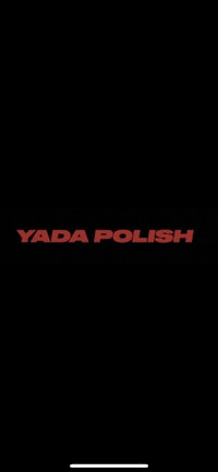 yada polish logo on a black background